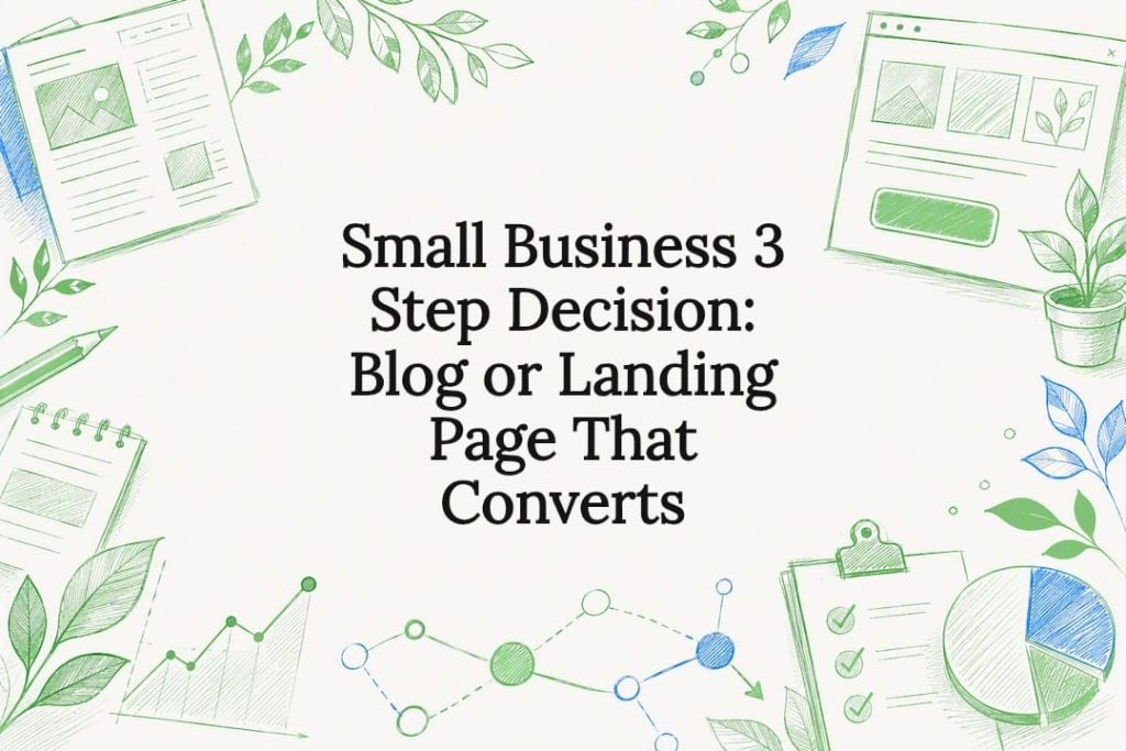 Decorative blog and landing page title card