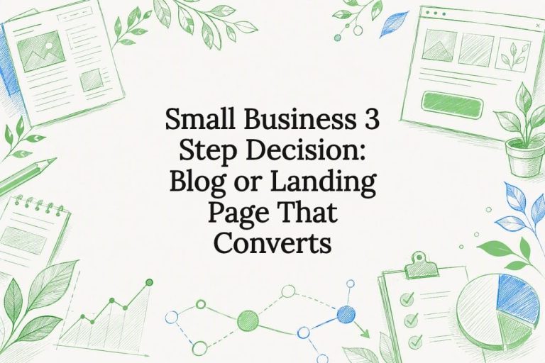 Decorative blog and landing page title card