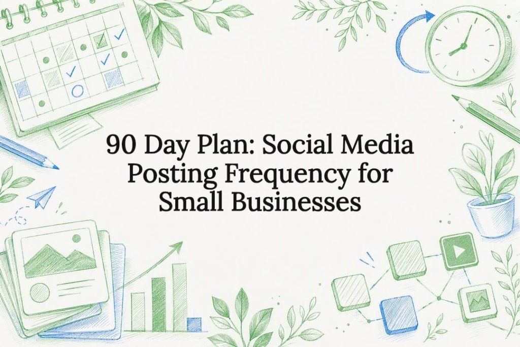 Decorative social media planning title card