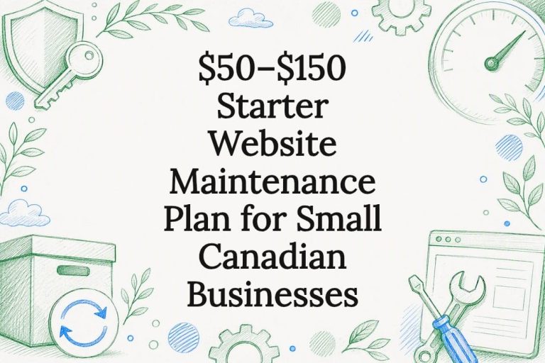 $50–$150 Starter Website Maintenance Plan for Small Canadian Businesses