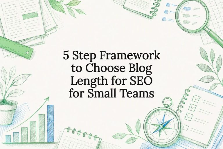Decorative SEO blog length title card