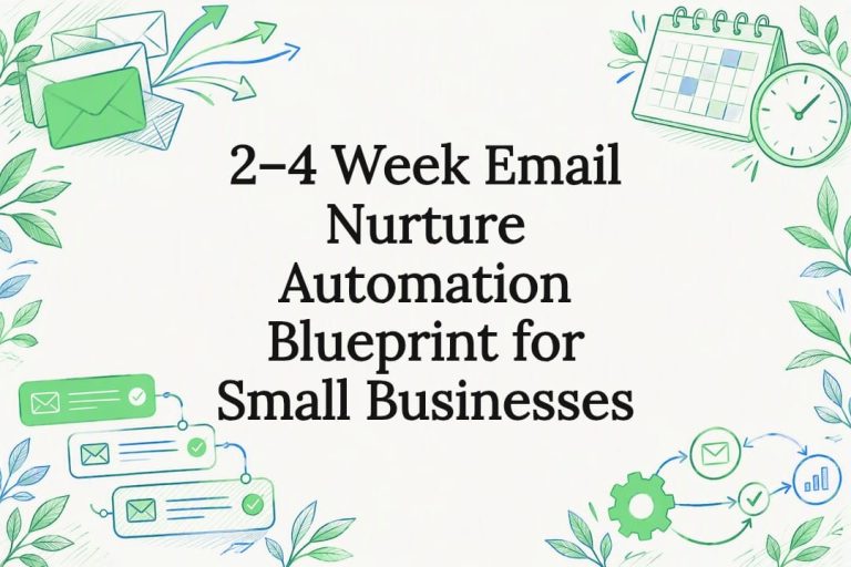 Decorative email nurture blueprint title card