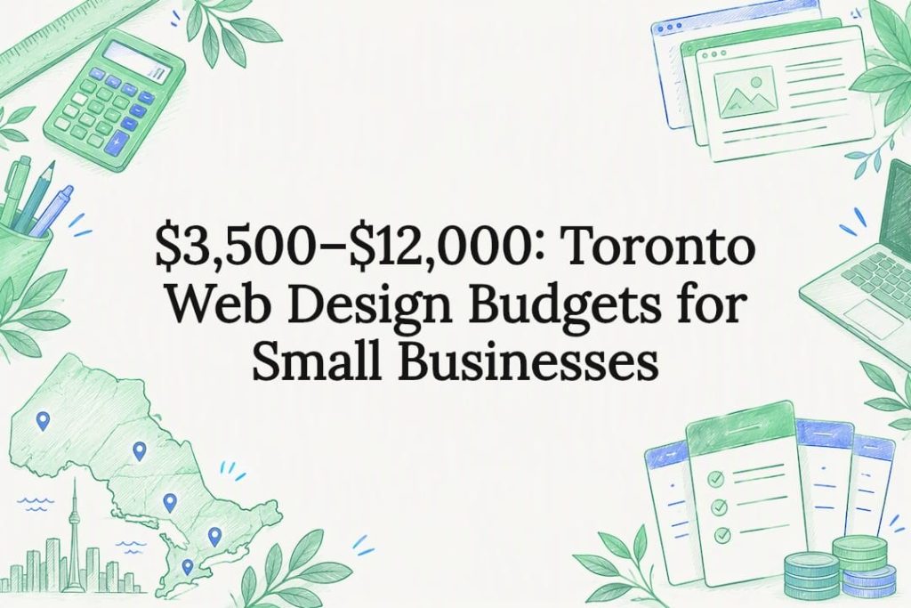 Decorative web design budget title card