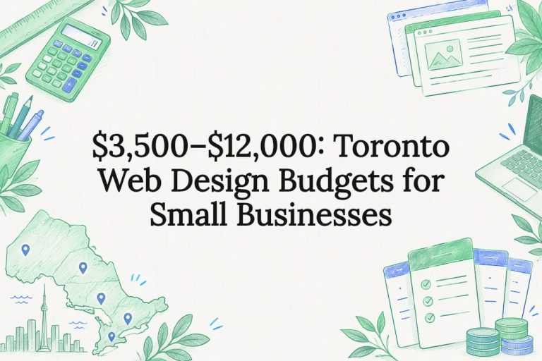 Decorative web design budget title card