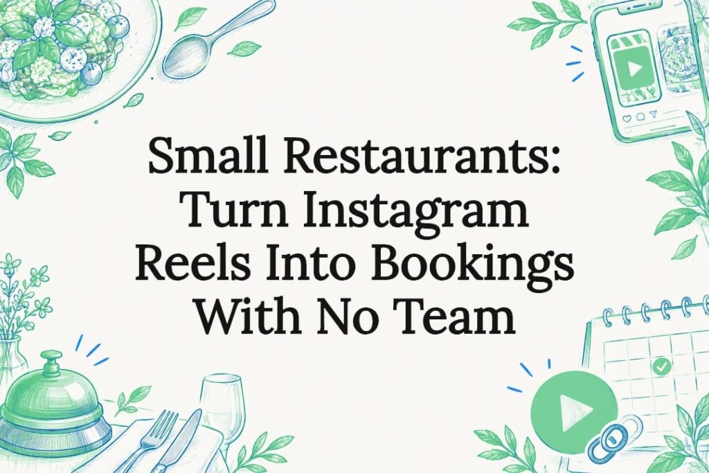 Decorative restaurant Reels title card